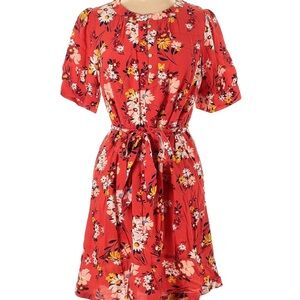 LOFT Red Floral Dress 12P